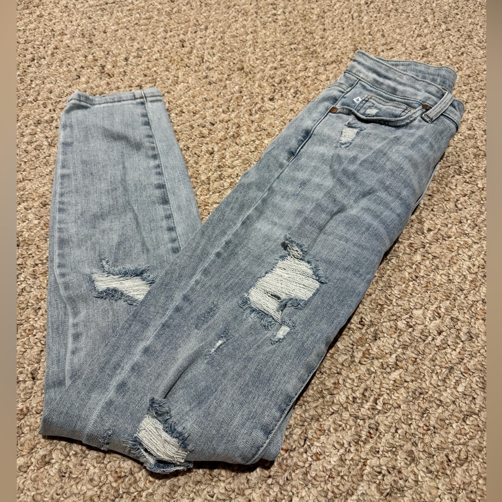 Women’s High Waisted Distressed Judy Blue Jeggings
